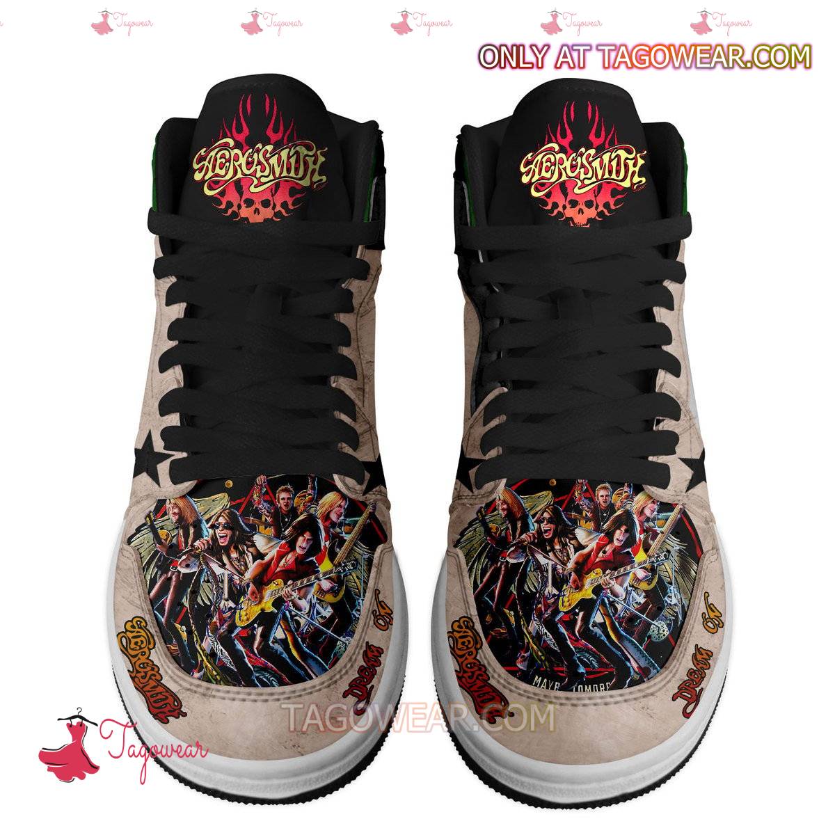 Ideafootwear Aerosmith AJ1 High Sneakers Shoes For Men And Women