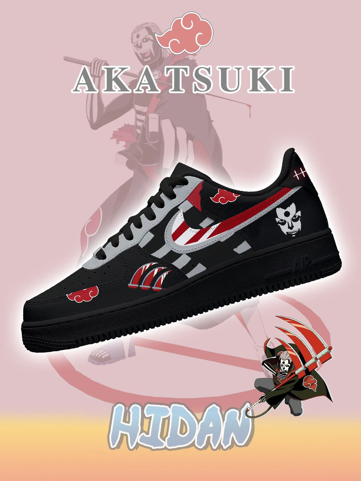Ideafootwear Akatsuki Hidan Air Low-Top Sneakers Shoes For Men And Women 1