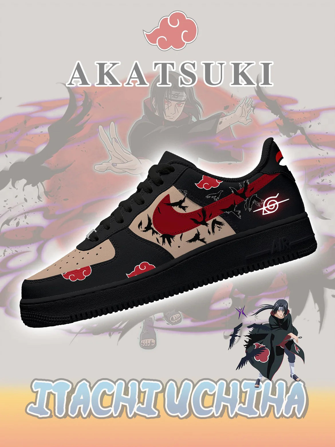 Ideafootwear Akatsuki Kakuzu Air Low-Top Sneakers Shoes For Men And Women 1
