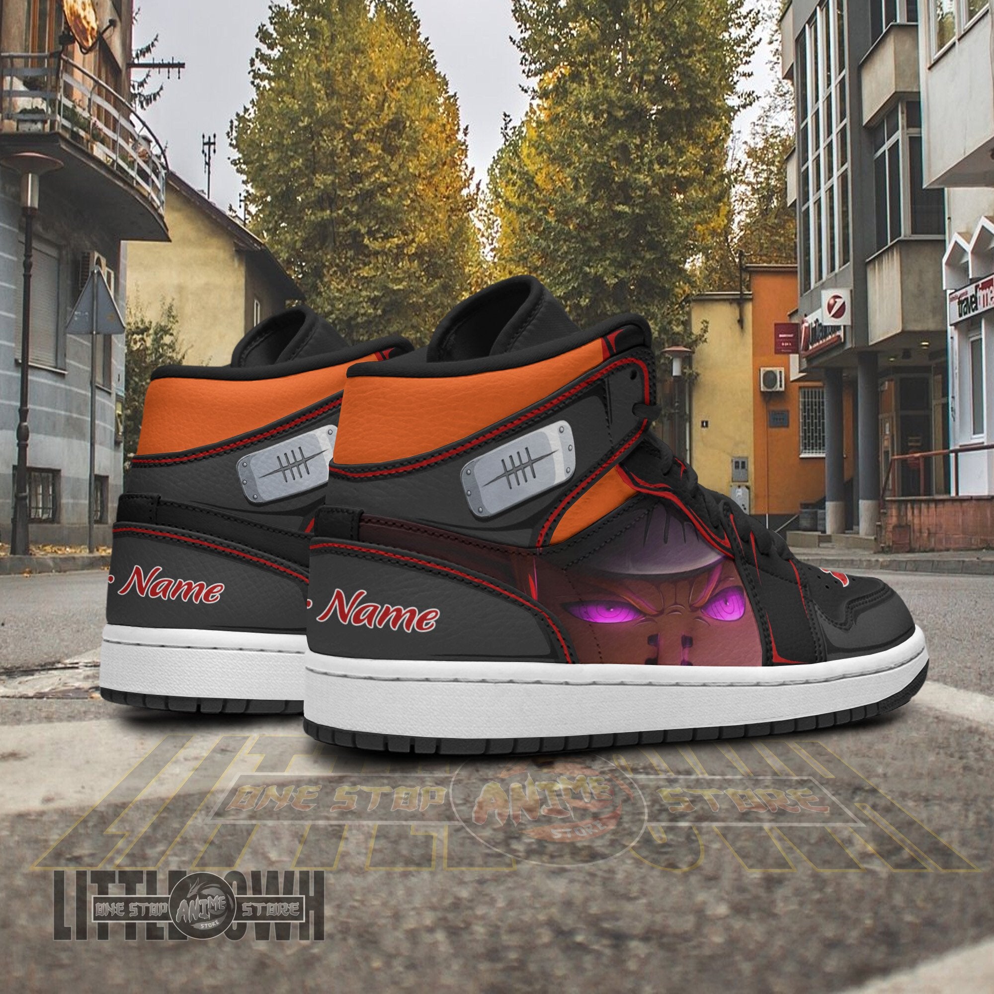 Ideafootwear Akatsuki Pain AJ1 High Sneakers Shoes For Men And Women