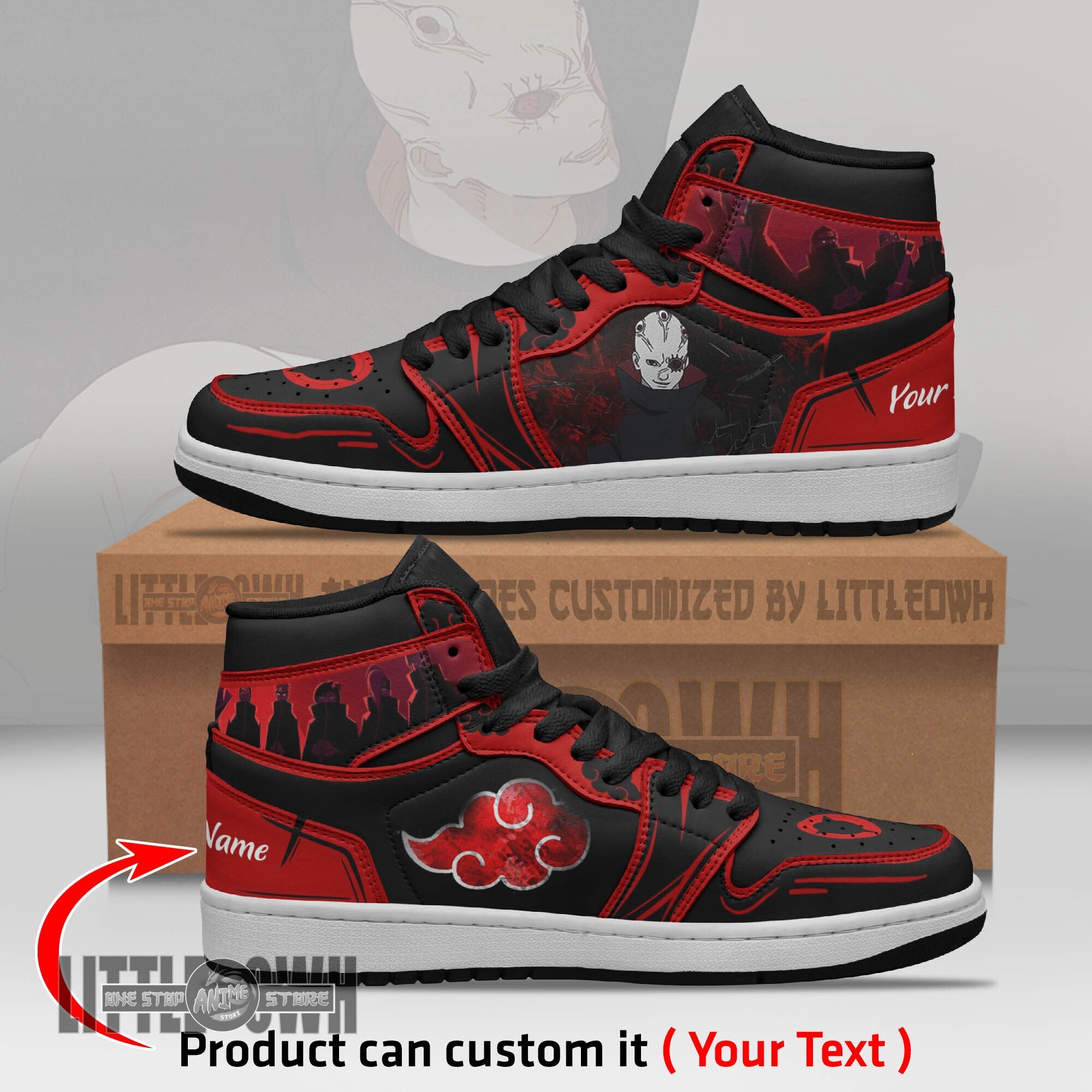 Ideafootwear Akatsuki Shin AJ1 High Sneakers Shoes For Men And Women
