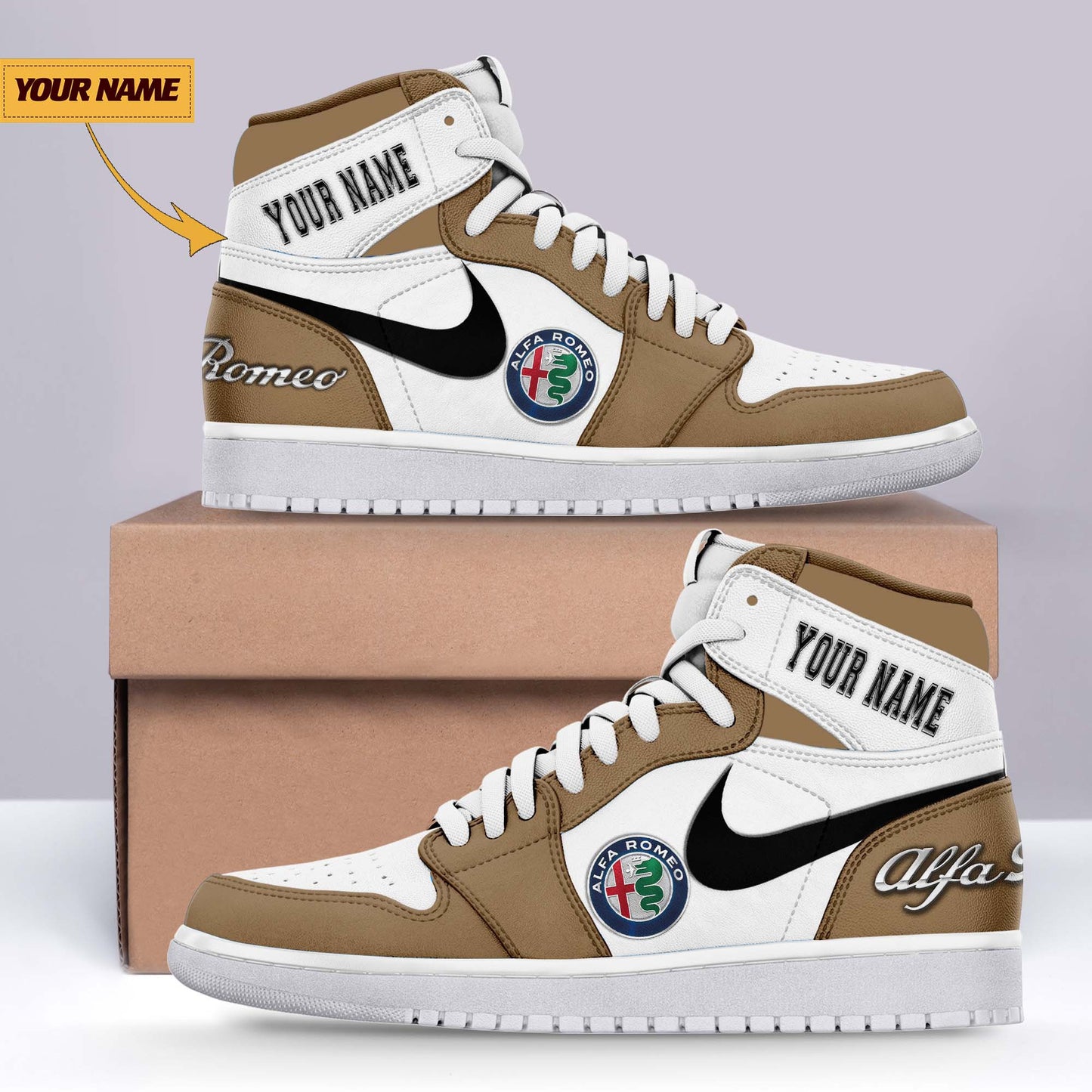 Ideafootwear Alfa Romeo AJ1 High Sneakers Shoes For Men And Women