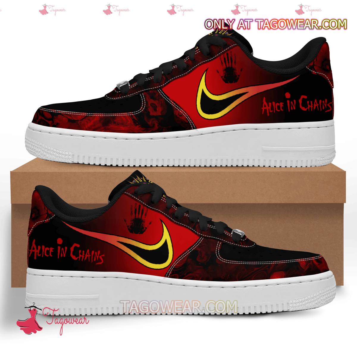 Ideafootwear Alice In Chains Air Low-Top Sneakers Shoes For Men And Women 1