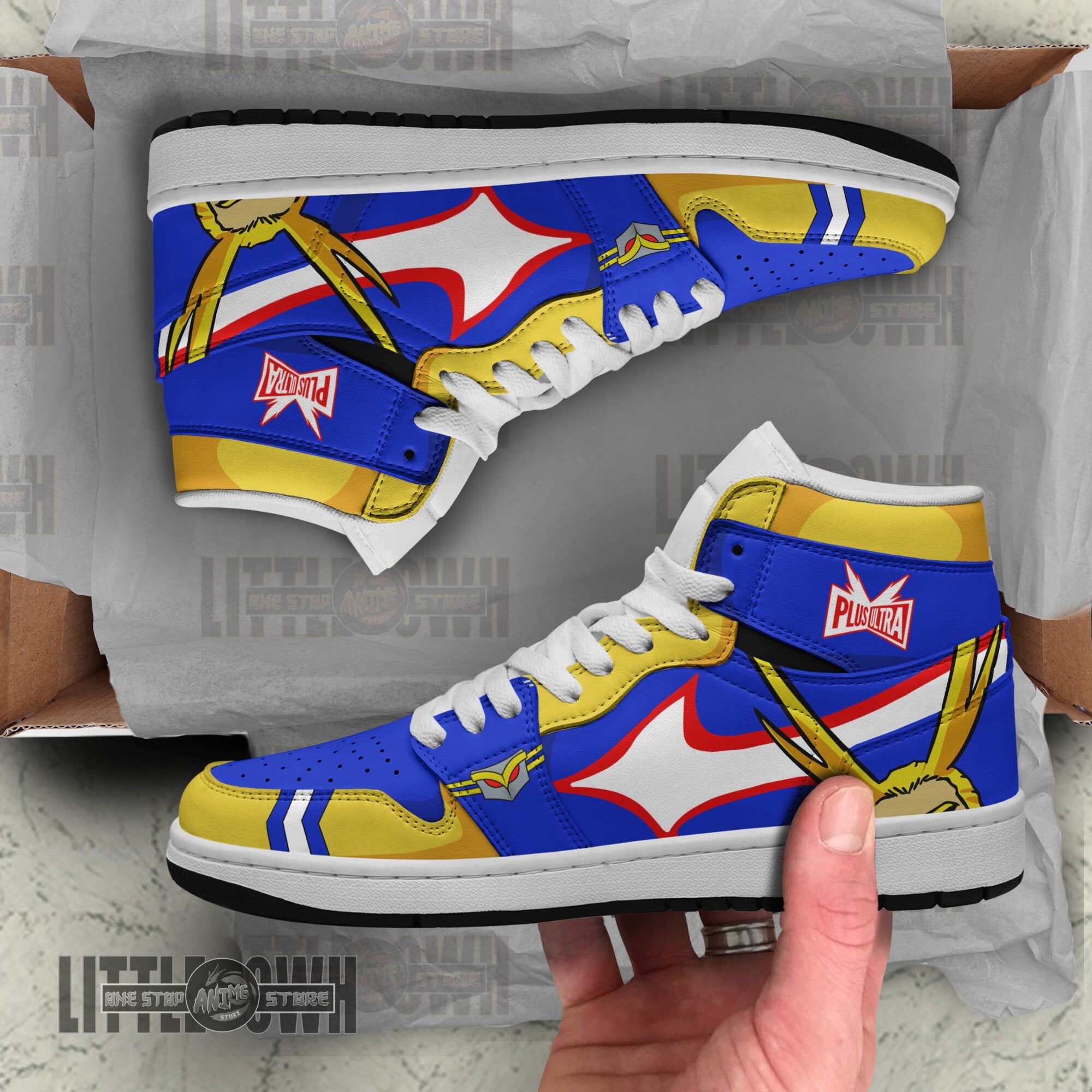Ideafootwear All Might AJ1 High Sneakers Shoes For Men And Women