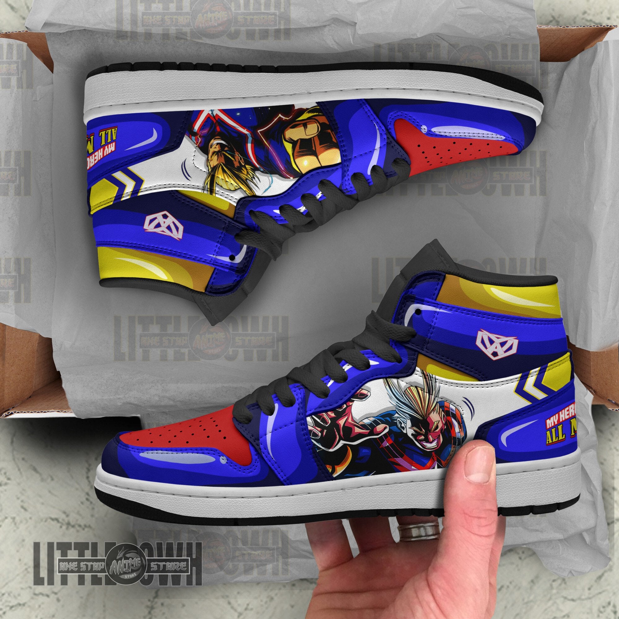 Ideafootwear All Might AJ1 High Sneakers Shoes For Men And Women