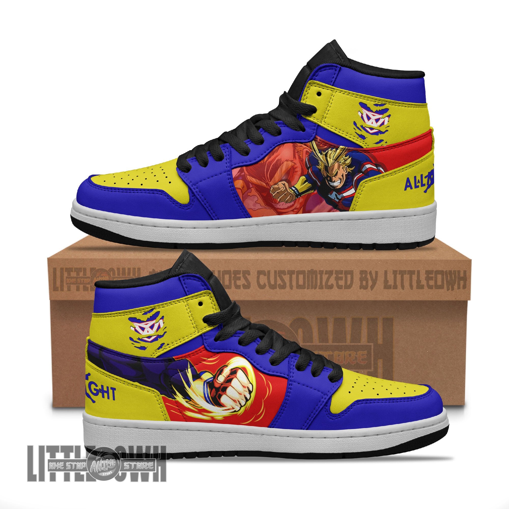 Ideafootwear All Might AJ1 High Sneakers Shoes For Men And Women