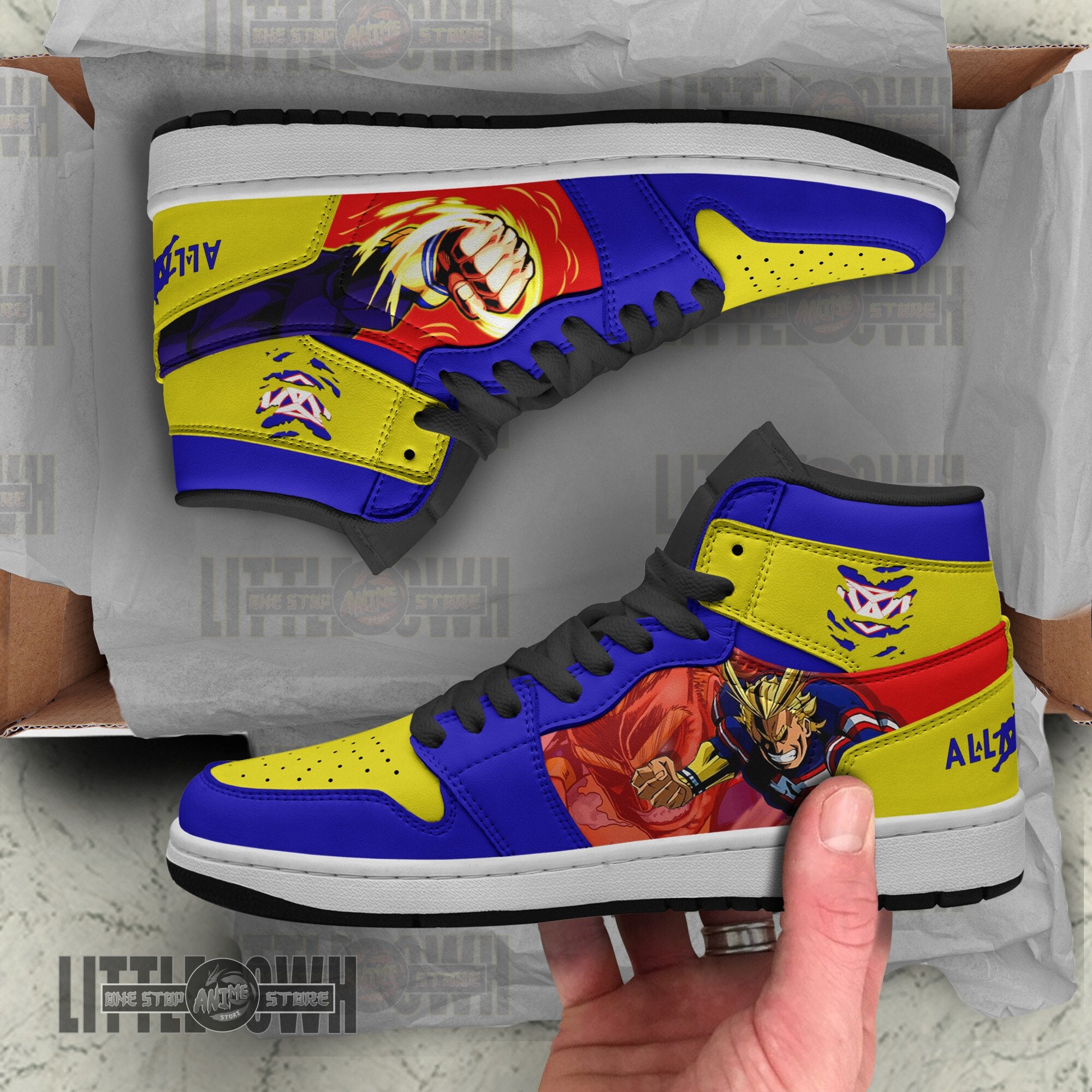 Ideafootwear All Might AJ1 High Sneakers Shoes For Men And Women