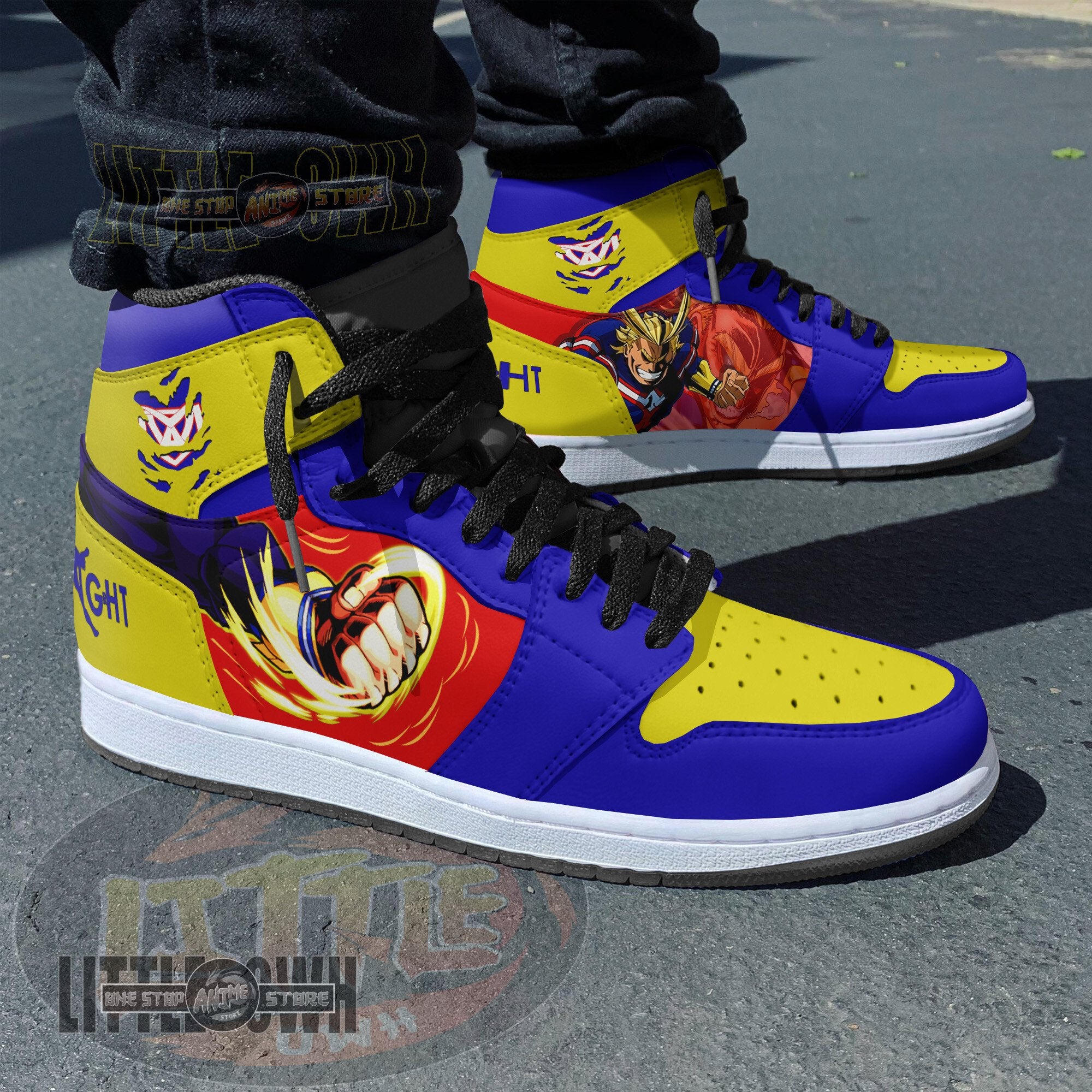 Ideafootwear All Might AJ1 High Sneakers Shoes For Men And Women