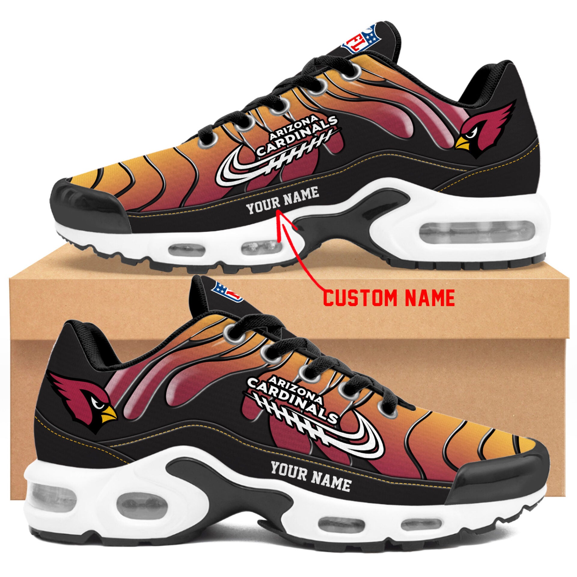 Ideafootwear Arizona Cardinals TN Shoes Sneakers For Men And Women