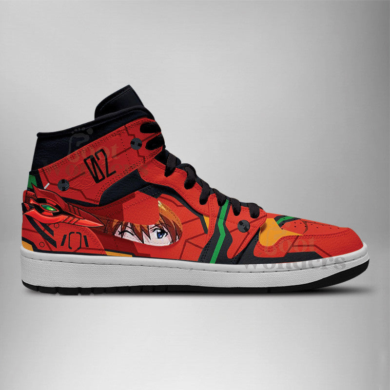 Ideafootwear Asuka Langley AJ1 High Sneakers Shoes For Men And Women