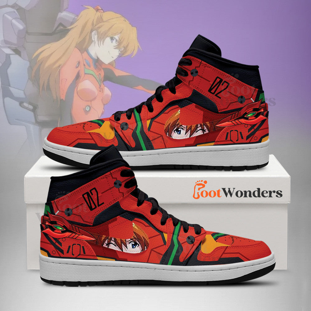 Ideafootwear Asuka Langley AJ1 High Sneakers Shoes For Men And Women