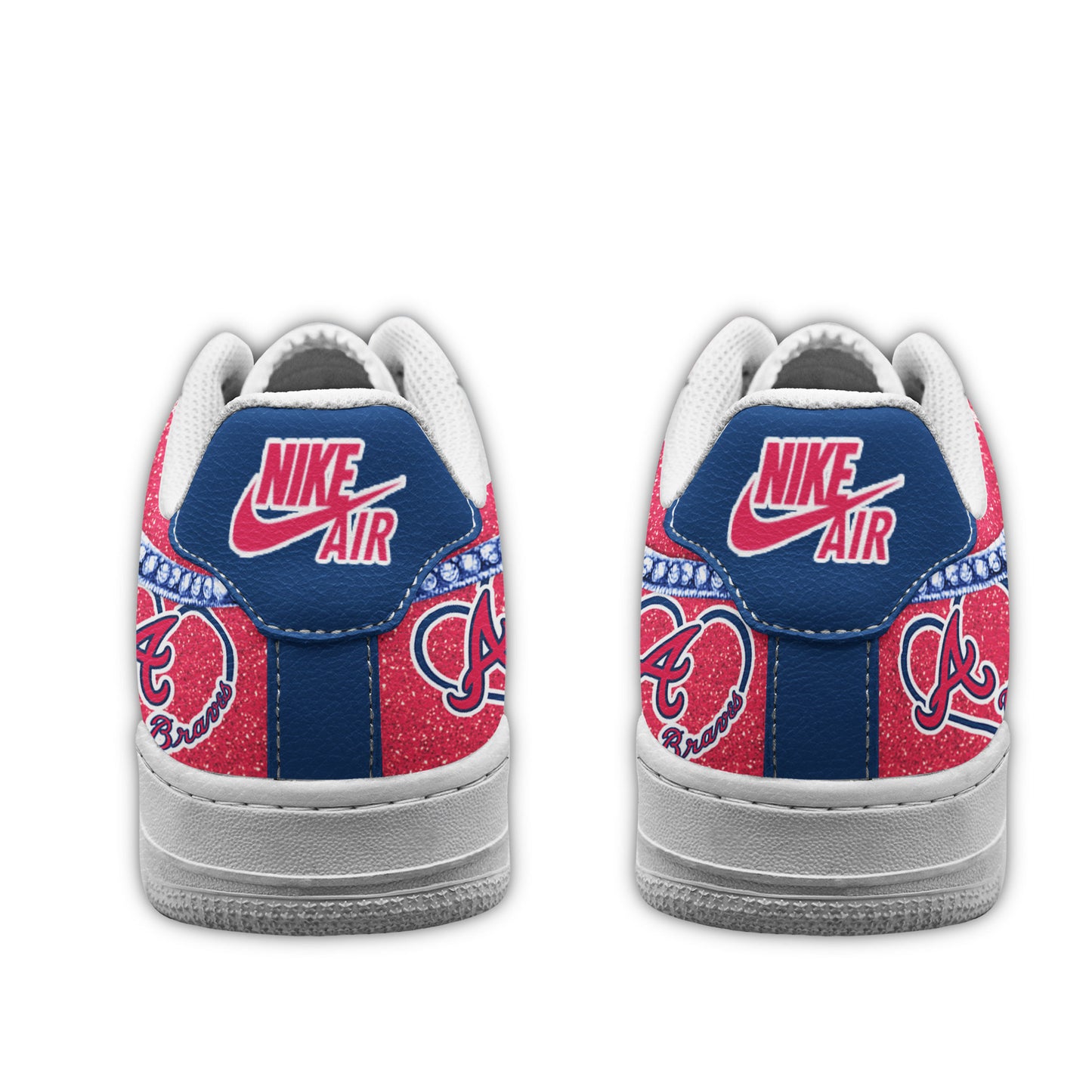 Ideafootwear Atlanta Braves Air Low-Top Sneakers Shoes For Men And Women 4