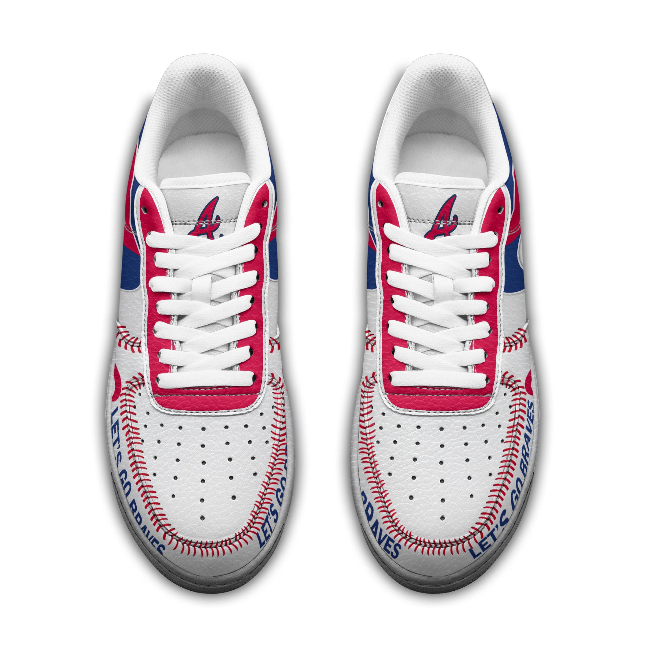 Ideafootwear Atlanta Braves Air Low-Top Sneakers Shoes For Men And Women 2