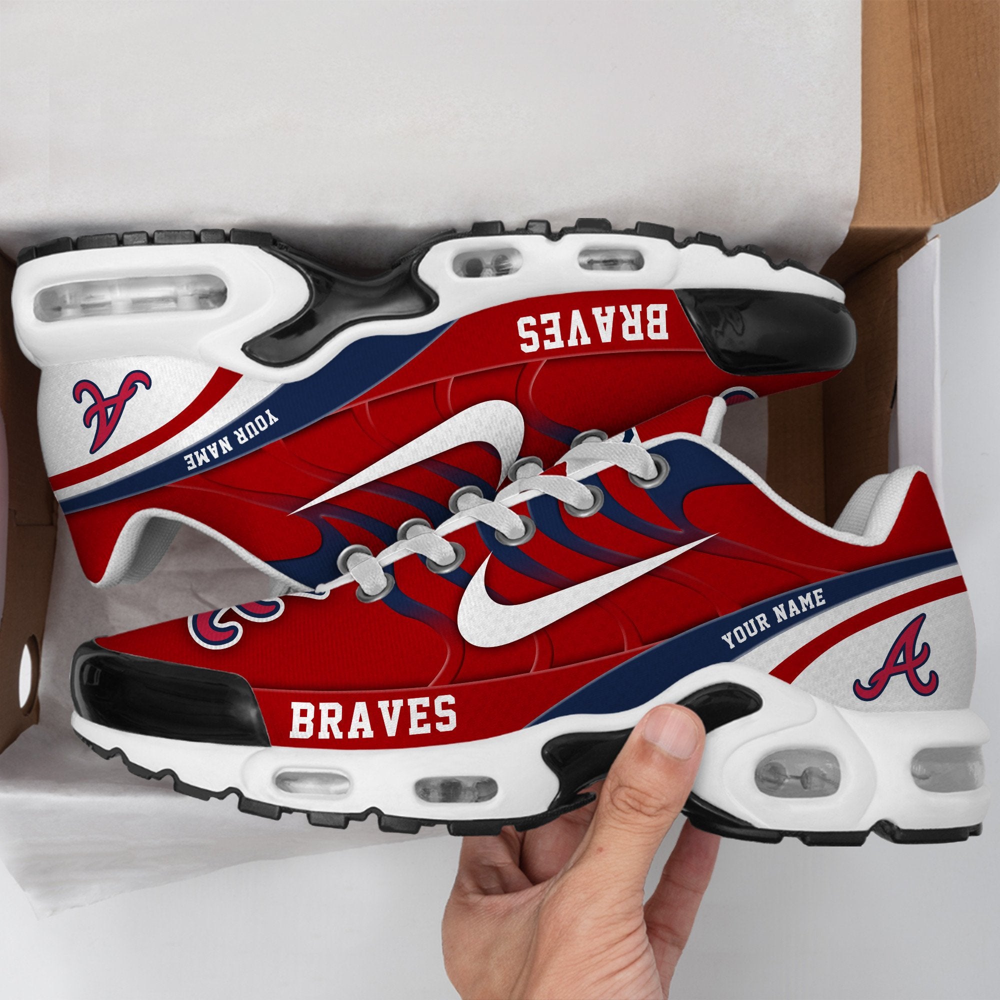 Ideafootwear Atlanta Braves TN Shoes Sneakers For Men And Women