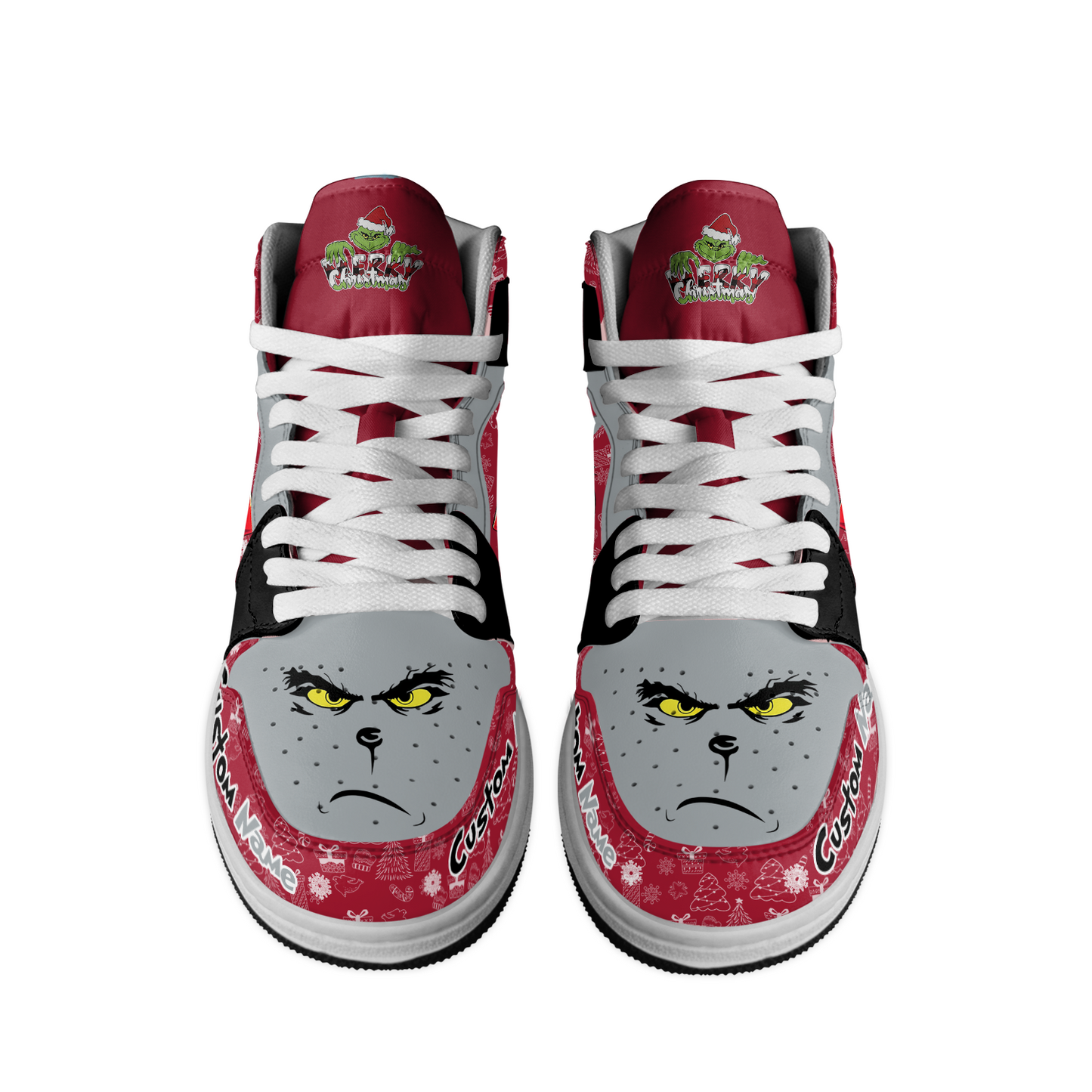 Ideafootwear Atlanta Falcons x The Grinch x Christmas AJ1 High Sneakers Shoes For Men And Women