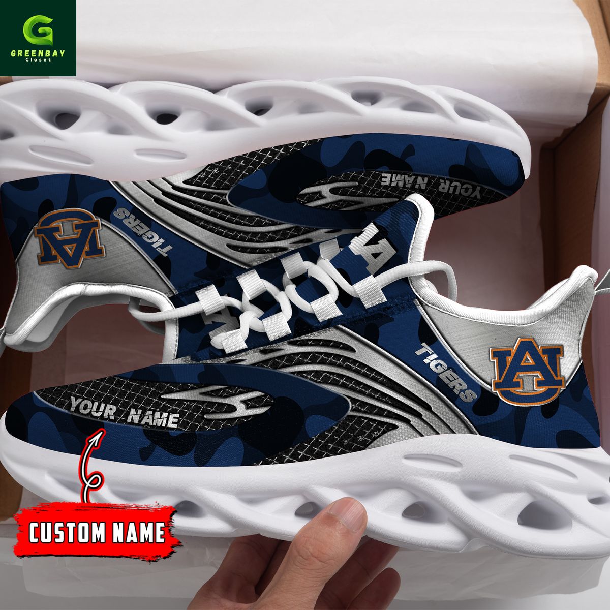Ideafootwear Auburn Tigers Max Soul Shoes Sneakers For Men And Women