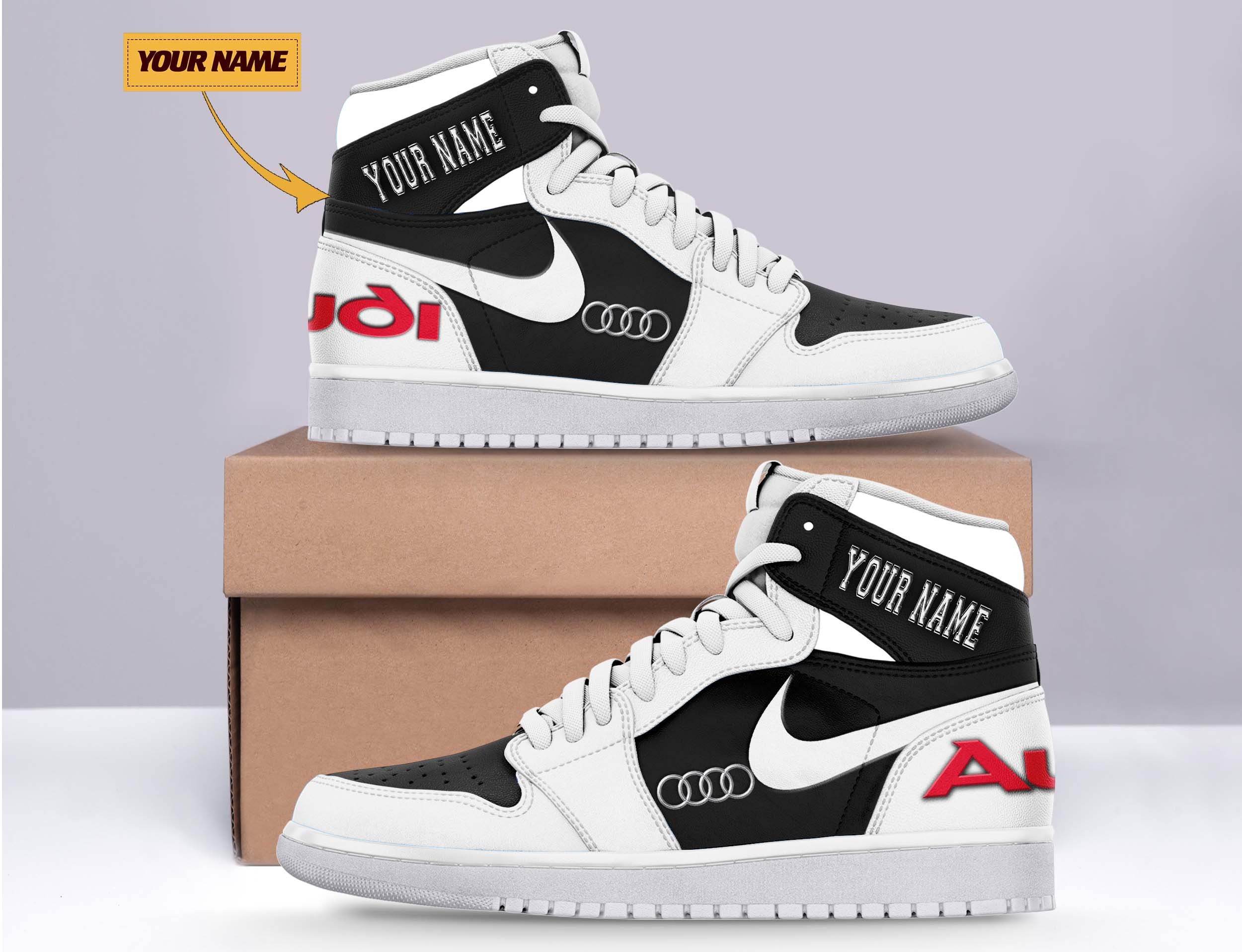 Ideafootwear Audi AJ1 High Sneakers Shoes For Men And Women