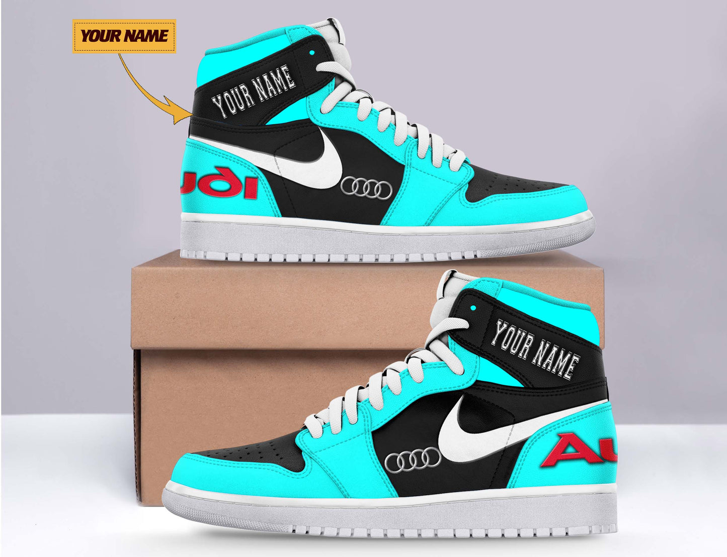 Ideafootwear Audi AJ1 High Sneakers Shoes For Men And Women