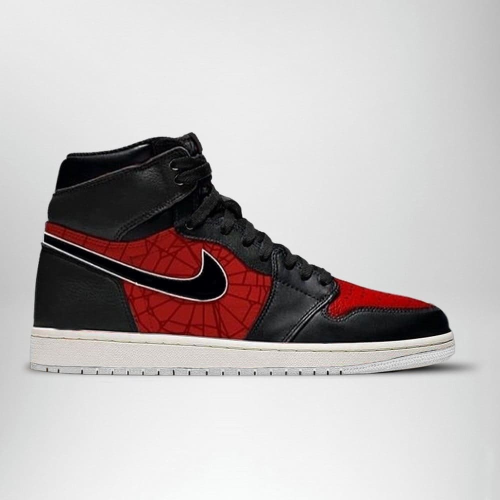 Ideafootwear Avengers - Spiderman AJ1 High Sneakers Shoes For Men And Women