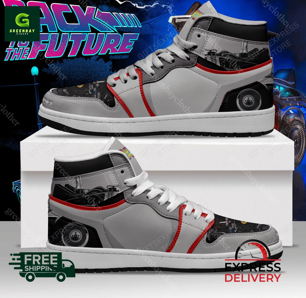 Ideafootwear Back to the Future AJ1 High Sneakers Shoes For Men And Women