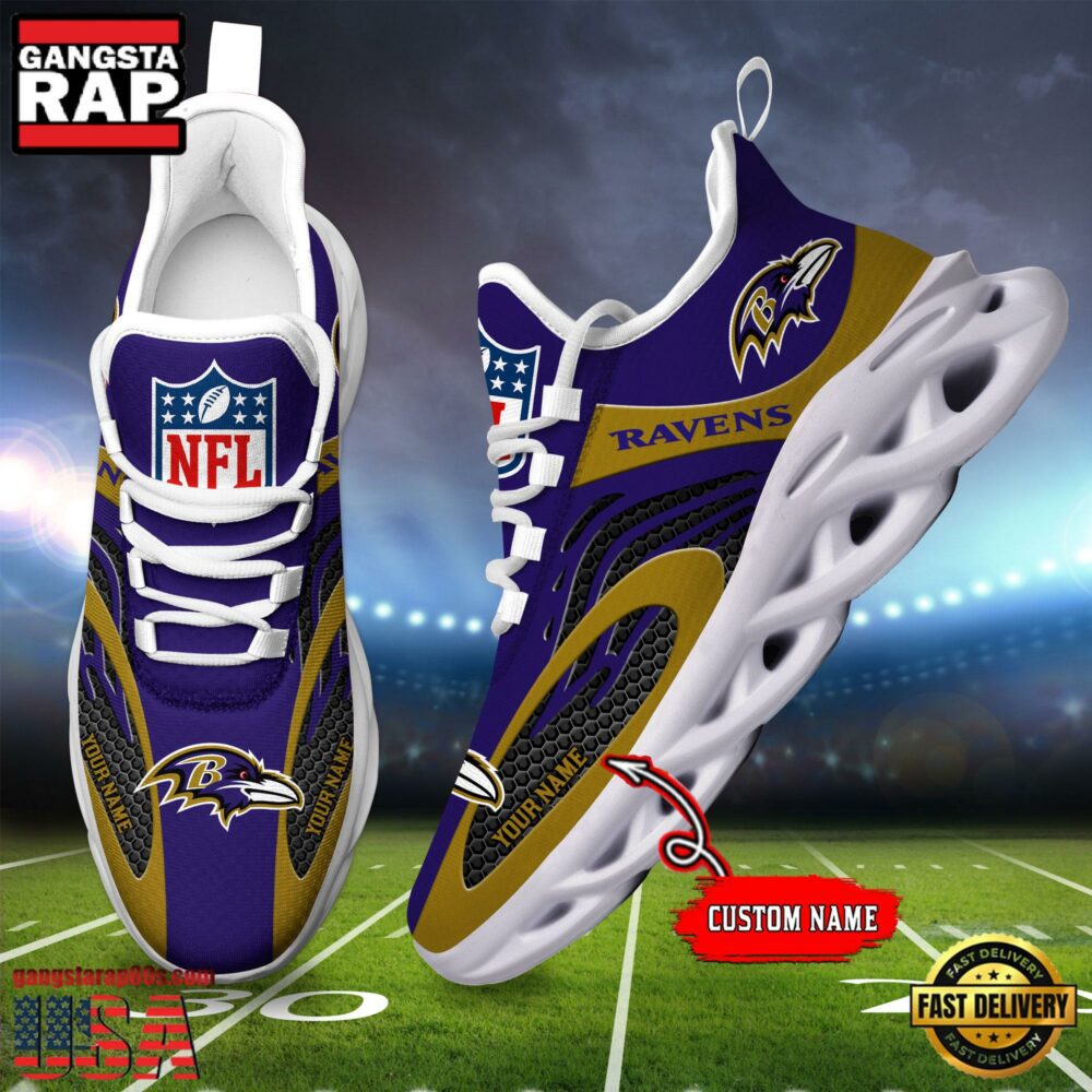 Ideafootwear Baltimore Ravens Max Soul Shoes Sneakers For Men And Women