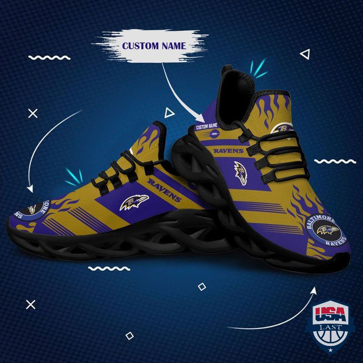 Ideafootwear Baltimore Ravens Max Soul Shoes Sneakers For Men And Women