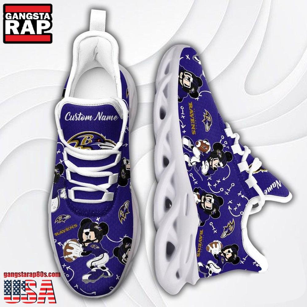 Ideafootwear Baltimore Ravens Max Soul Shoes Sneakers For Men And Women