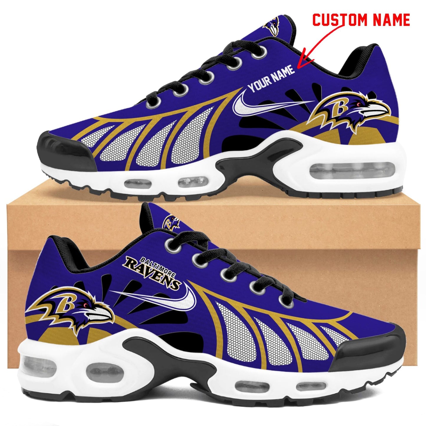 Ideafootwear Baltimore Ravens TN Shoes Sneakers For Men And Women