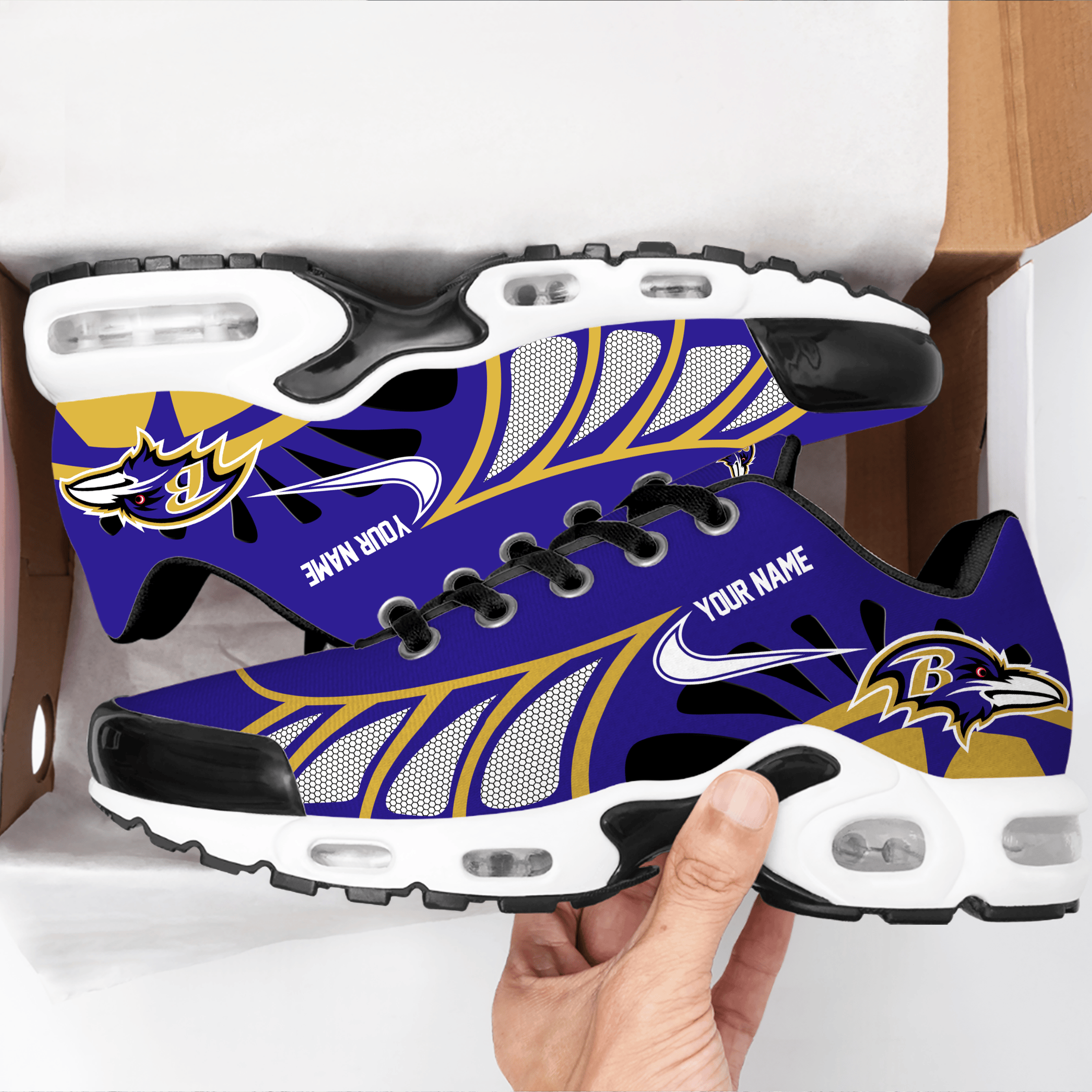 Ideafootwear Baltimore Ravens TN Shoes Sneakers For Men And Women