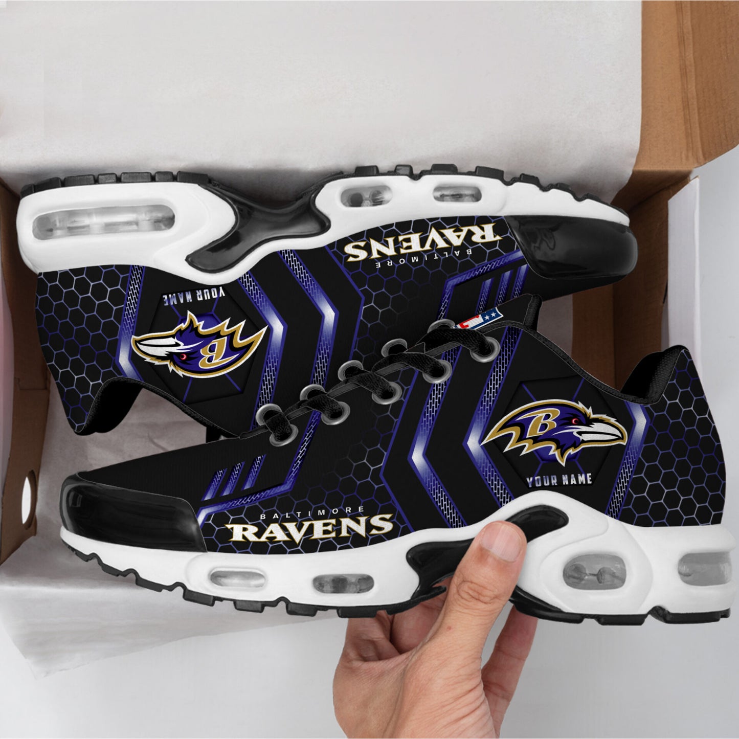 Ideafootwear Baltimore Ravens TN Shoes Sneakers For Men And Women