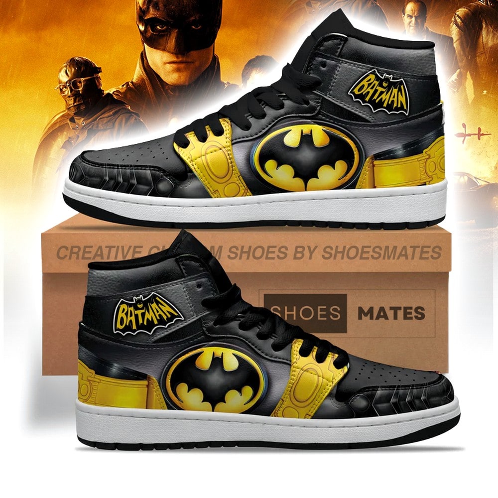 Ideafootwear Batman AJ1 High Sneakers Shoes For Men And Women