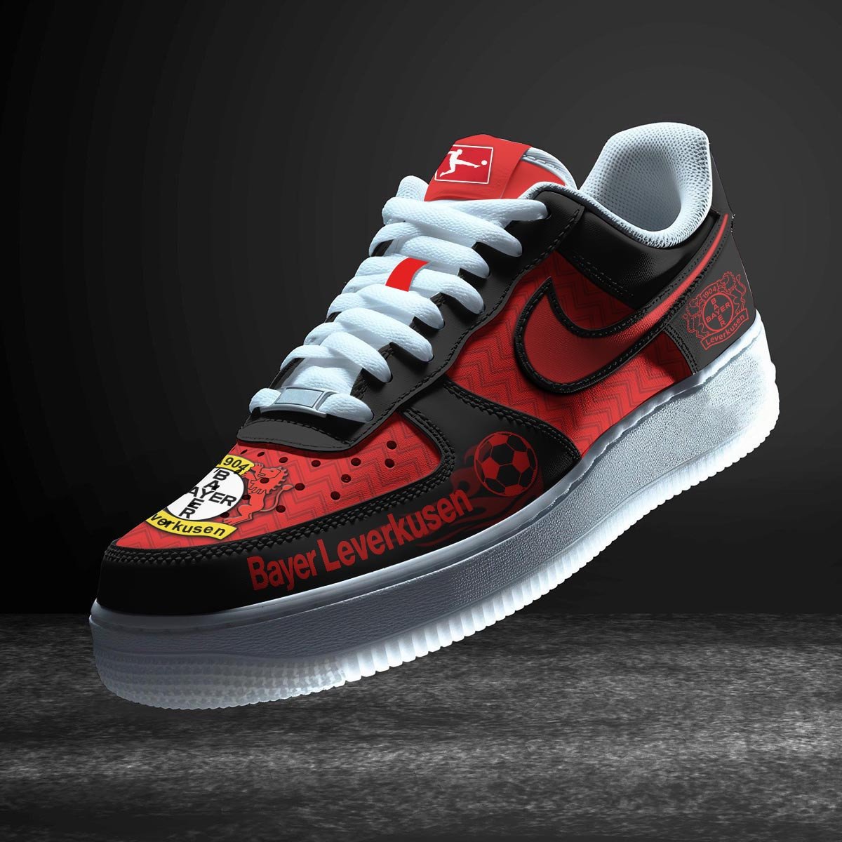 Ideafootwear Bayer 04 Leverkusen Air Low-Top Sneakers Shoes For Men And Women 1