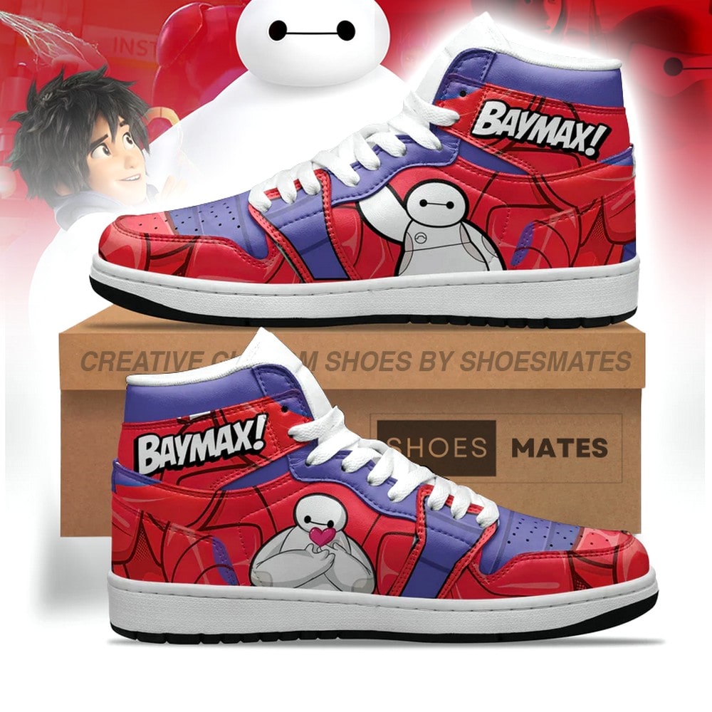 Ideafootwear Baymax AJ1 High Sneakers Shoes For Men And Women