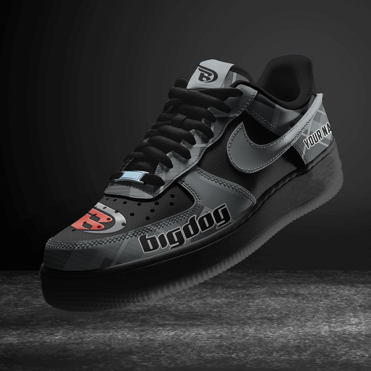 Ideafootwear Big Dog Motorcycles Air Low-Top Sneakers Shoes For Men And Women 1