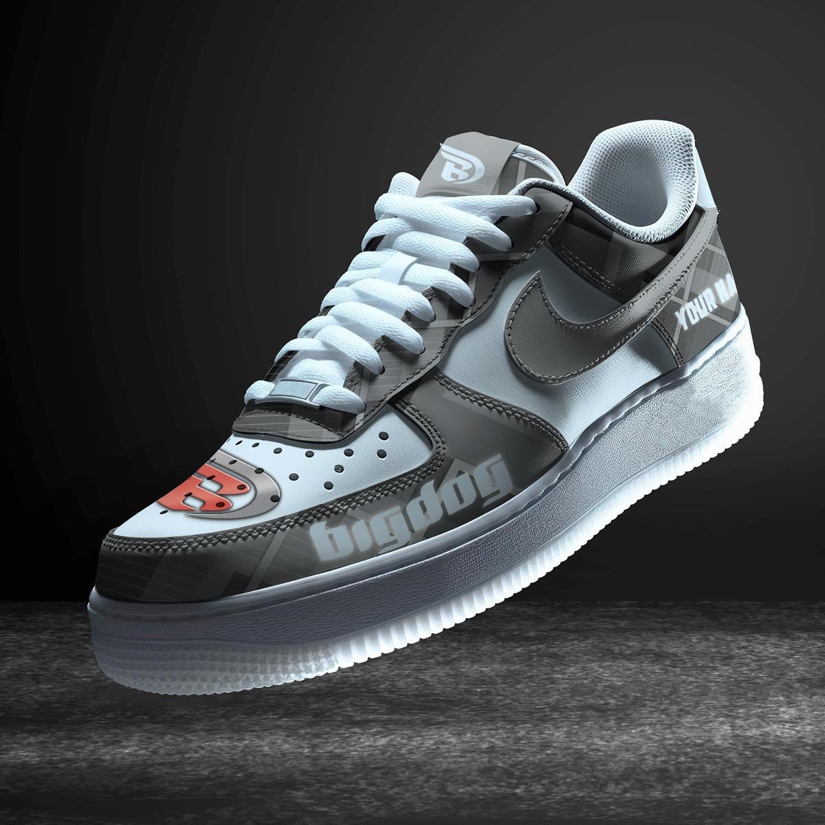Ideafootwear Big Dog Motorcycles Air Low-Top Sneakers Shoes For Men And Women 1