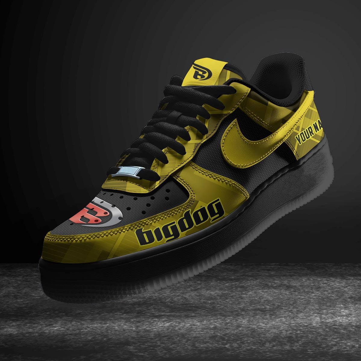 Ideafootwear Big Dog Motorcycles Air Low-Top Sneakers Shoes For Men And Women 1