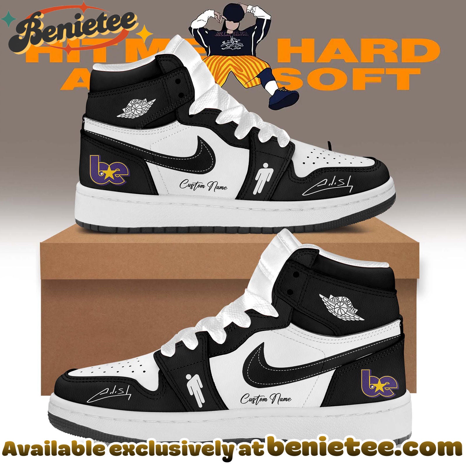 Ideafootwear Billie Eilish AJ1 High Sneakers Shoes For Men And Women