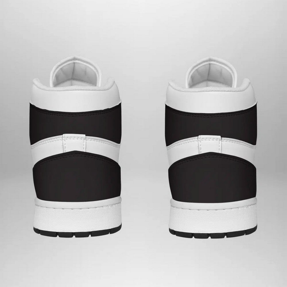 Ideafootwear Black Ranger Mighty Morphin AJ1 High Sneakers Shoes For Men And Women