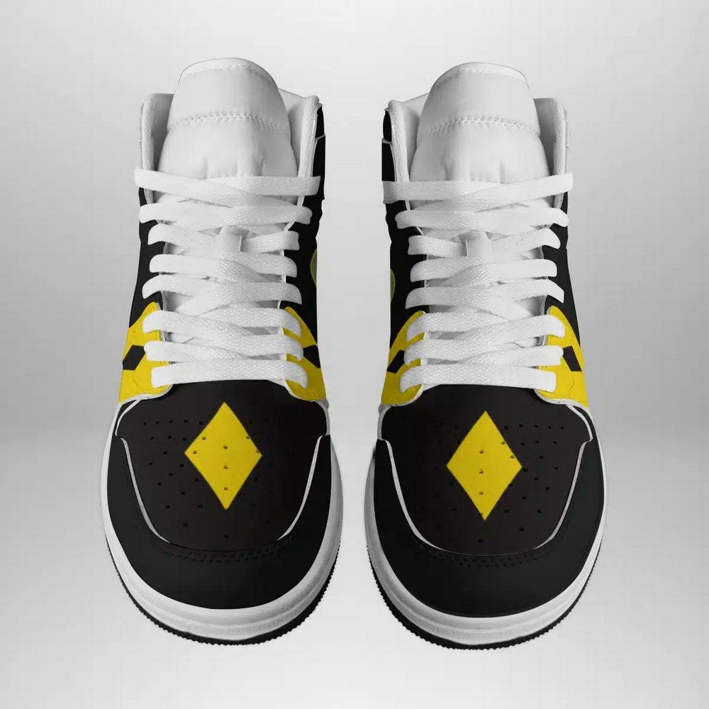 Ideafootwear Black Ranger Ninjetti AJ1 High Sneakers Shoes For Men And Women