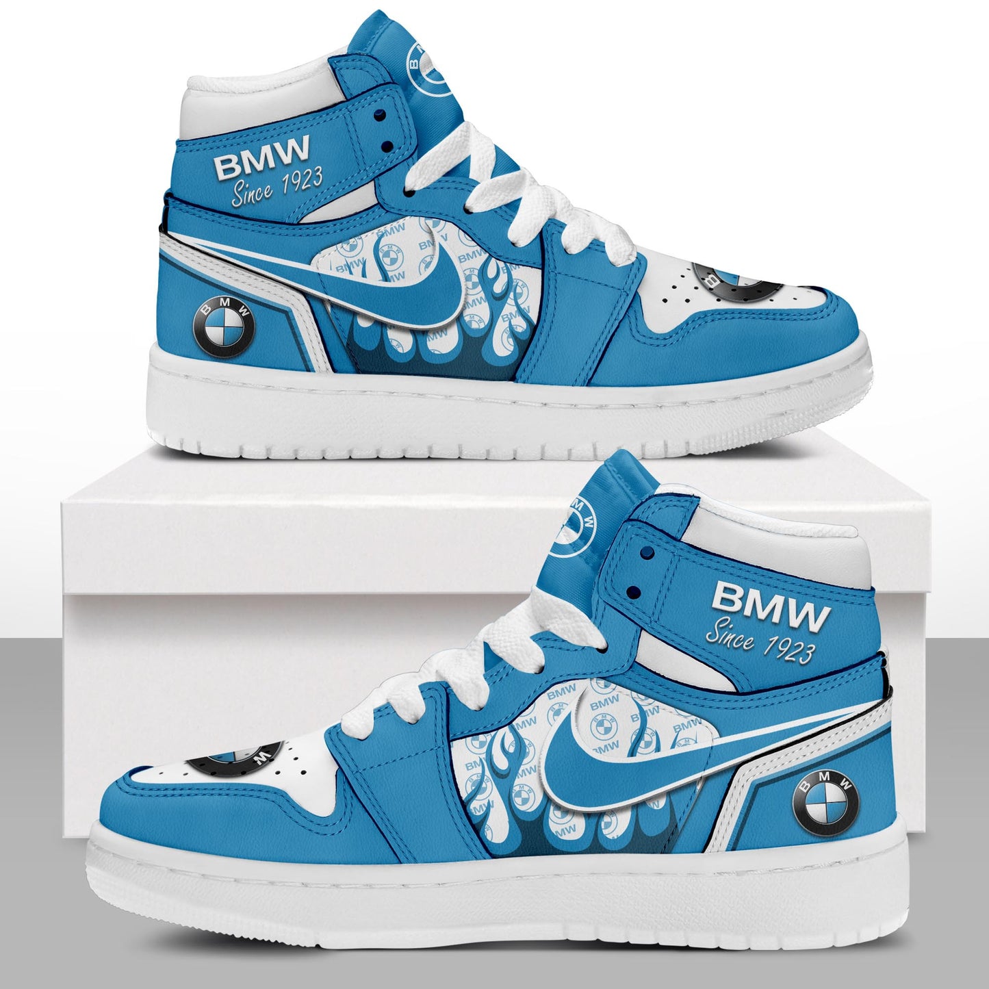 Ideafootwear BMW AJ1 High Sneakers Shoes For Men And Women