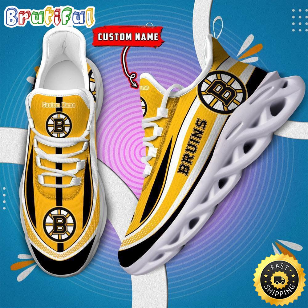 Ideafootwear Boston Bruins Max Soul Shoes Sneakers For Men And Women