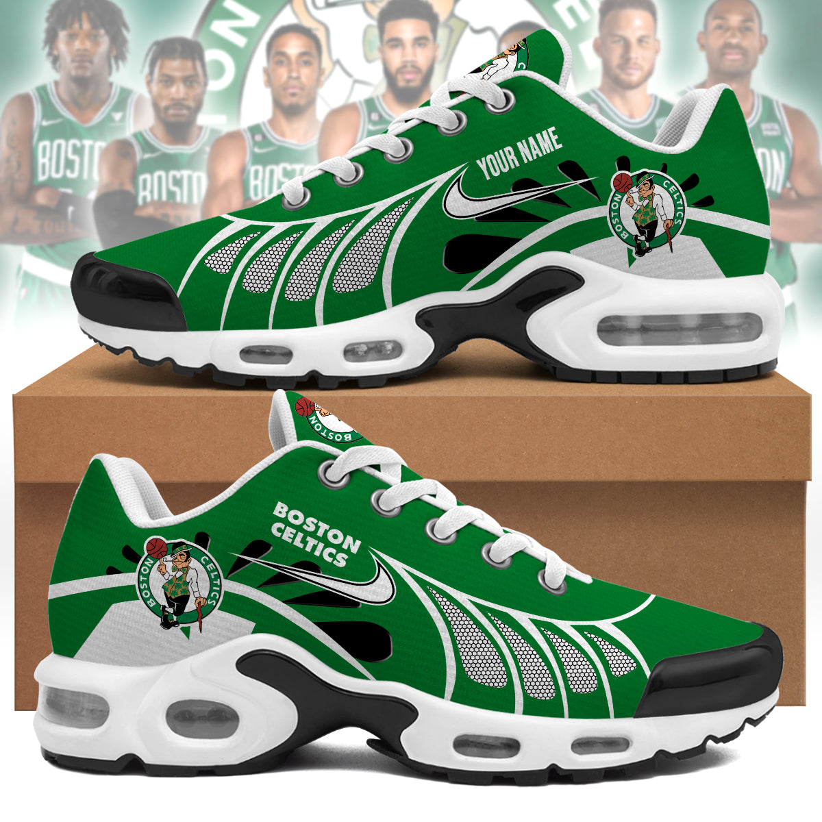 Ideafootwear Boston Celtics TN Shoes Sneakers For Men And Women
