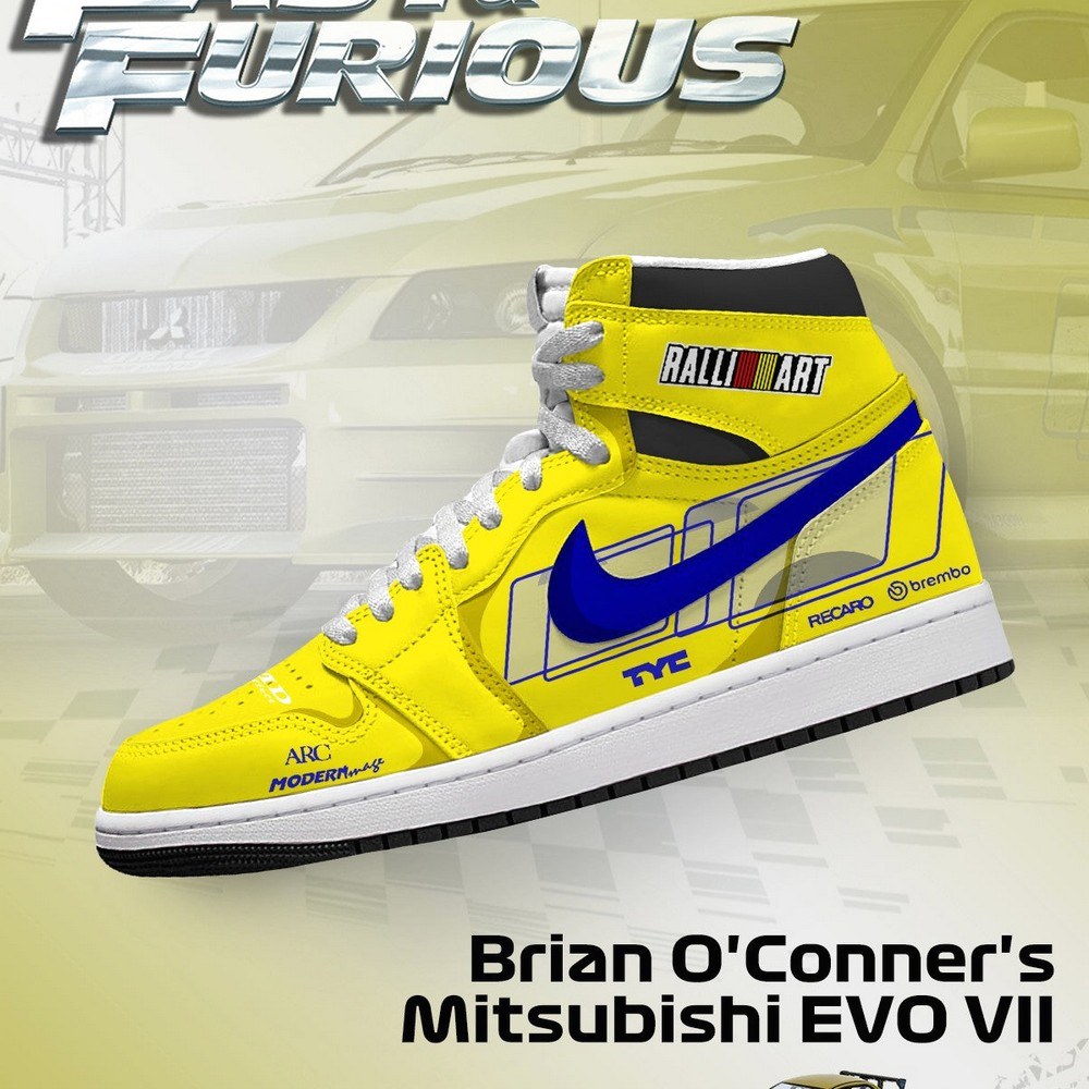 Ideafootwear Brian O'Conner's EVO AJ1 High Sneakers Shoes For Men And Women