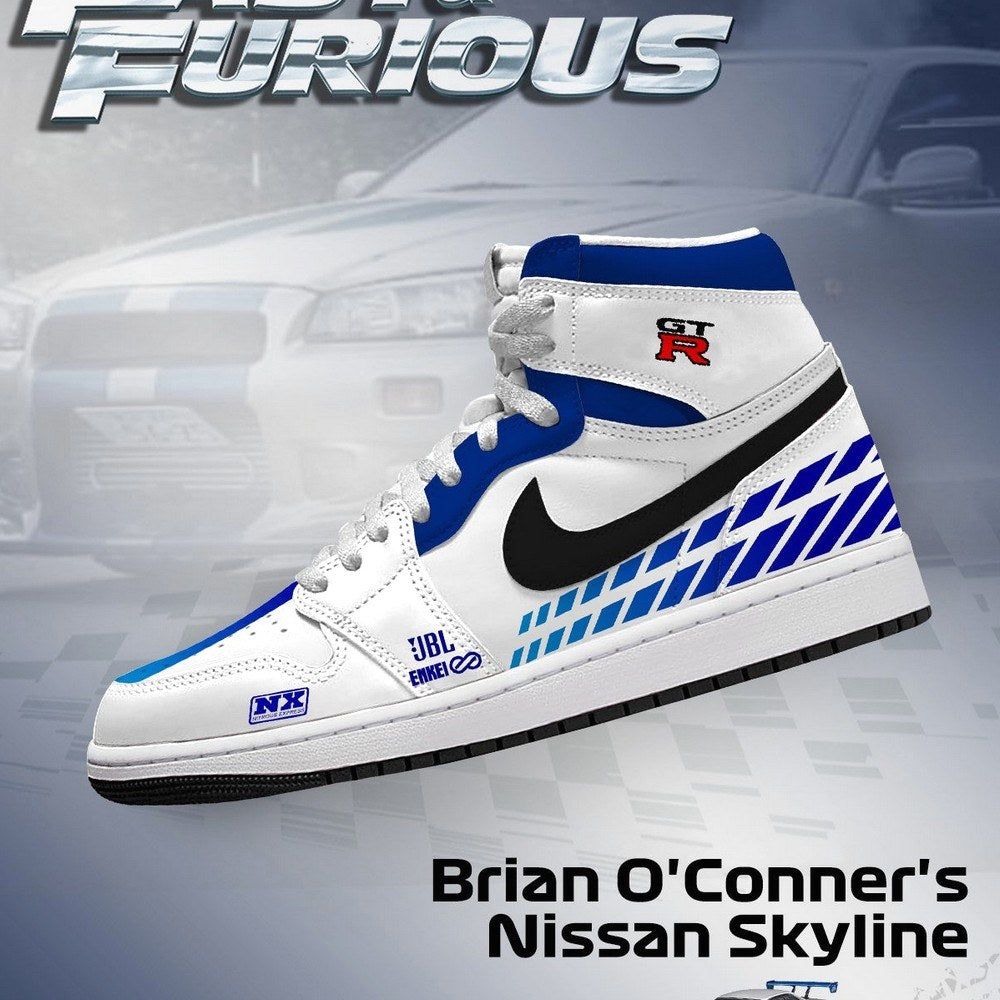 Ideafootwear Brian O'Conner's Skyline AJ1 High Sneakers Shoes For Men And Women