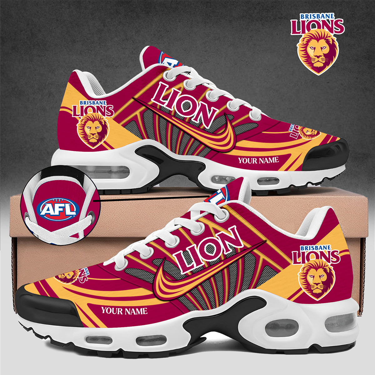 Ideafootwear Brisbane Lions TN Shoes Sneakers For Men And Women