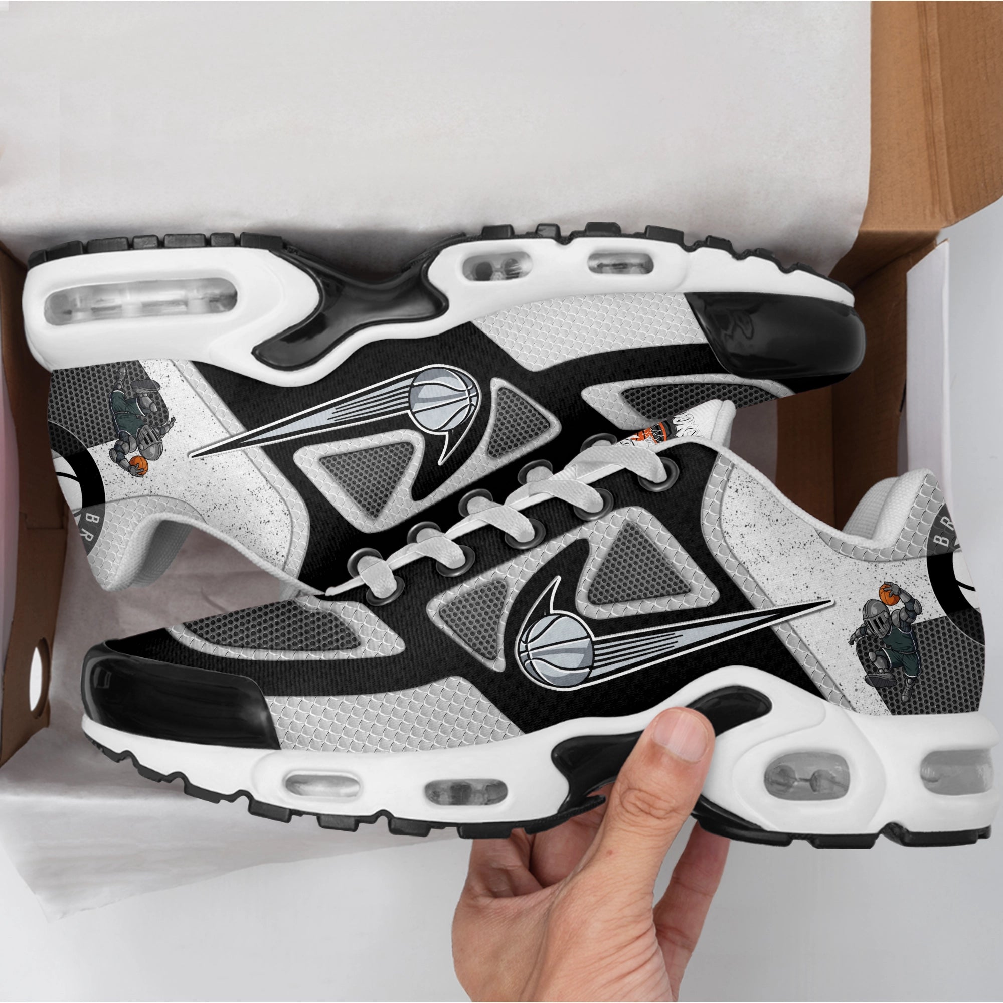 Ideafootwear Brooklyn Nets TN Shoes Sneakers For Men And Women