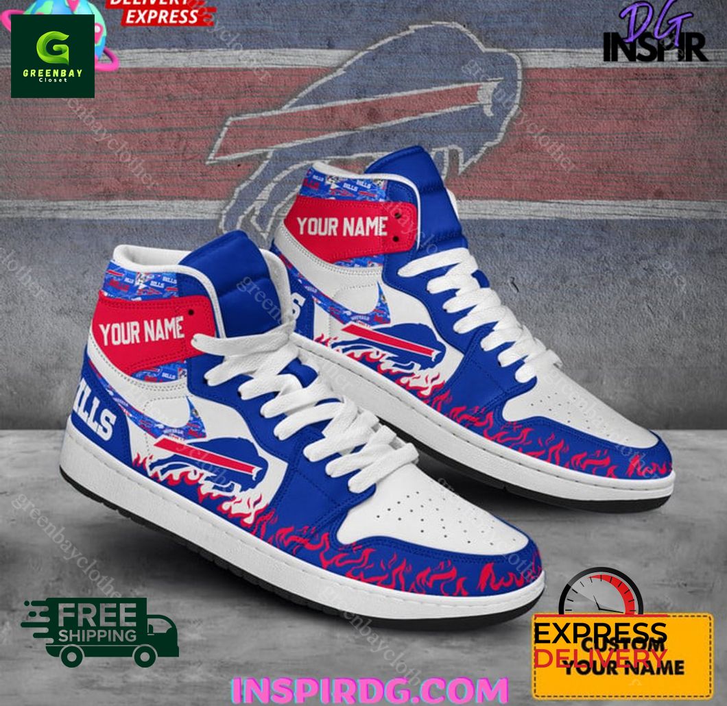 Ideafootwear Buffalo Bills AJ1 High Sneakers Shoes For Men And Women
