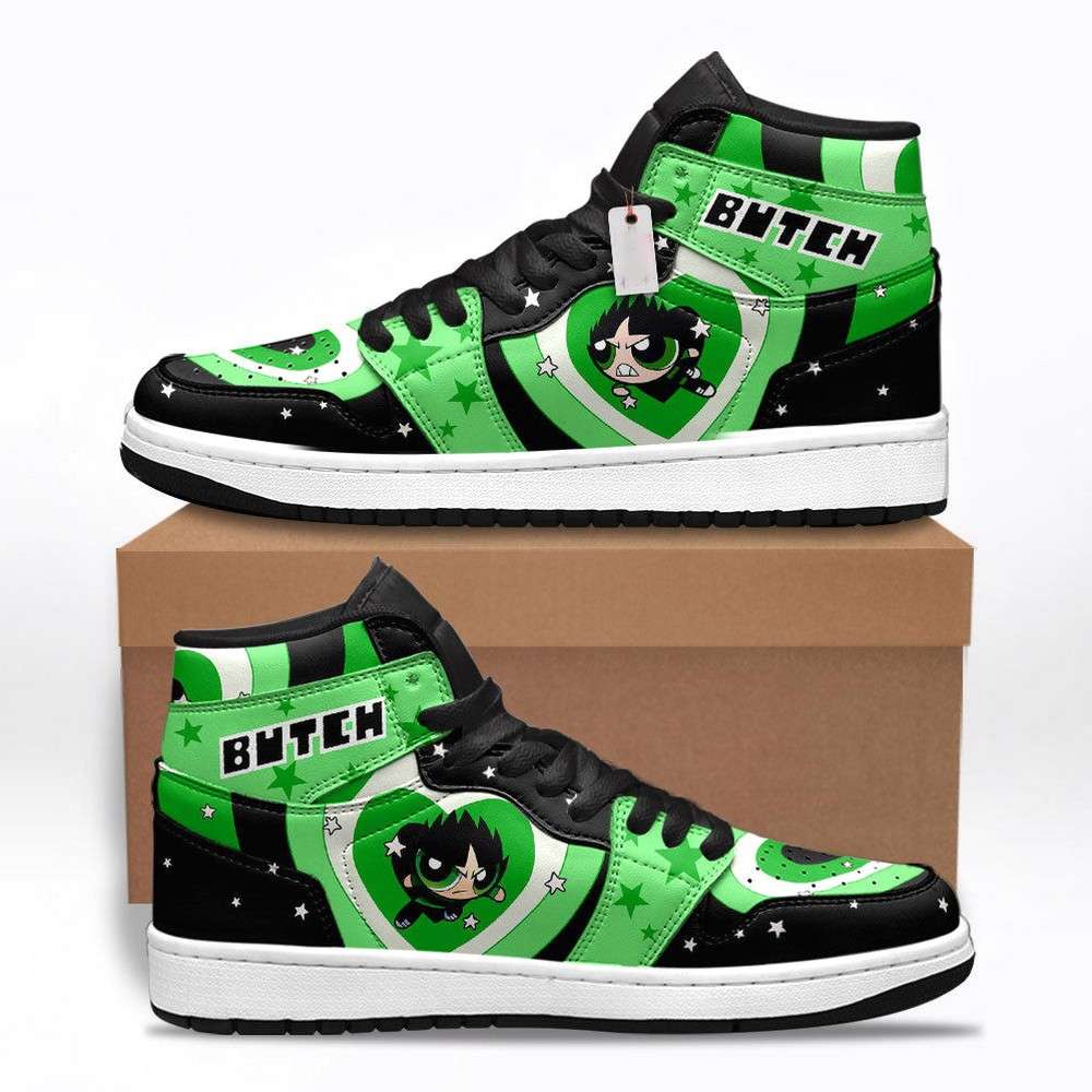 Ideafootwear Butch The Powerpuff Girls AJ1 High Sneakers Shoes For Men And Women