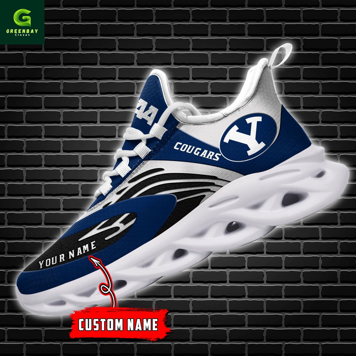 Ideafootwear BYU Cougars Max Soul Shoes Sneakers For Men And Women