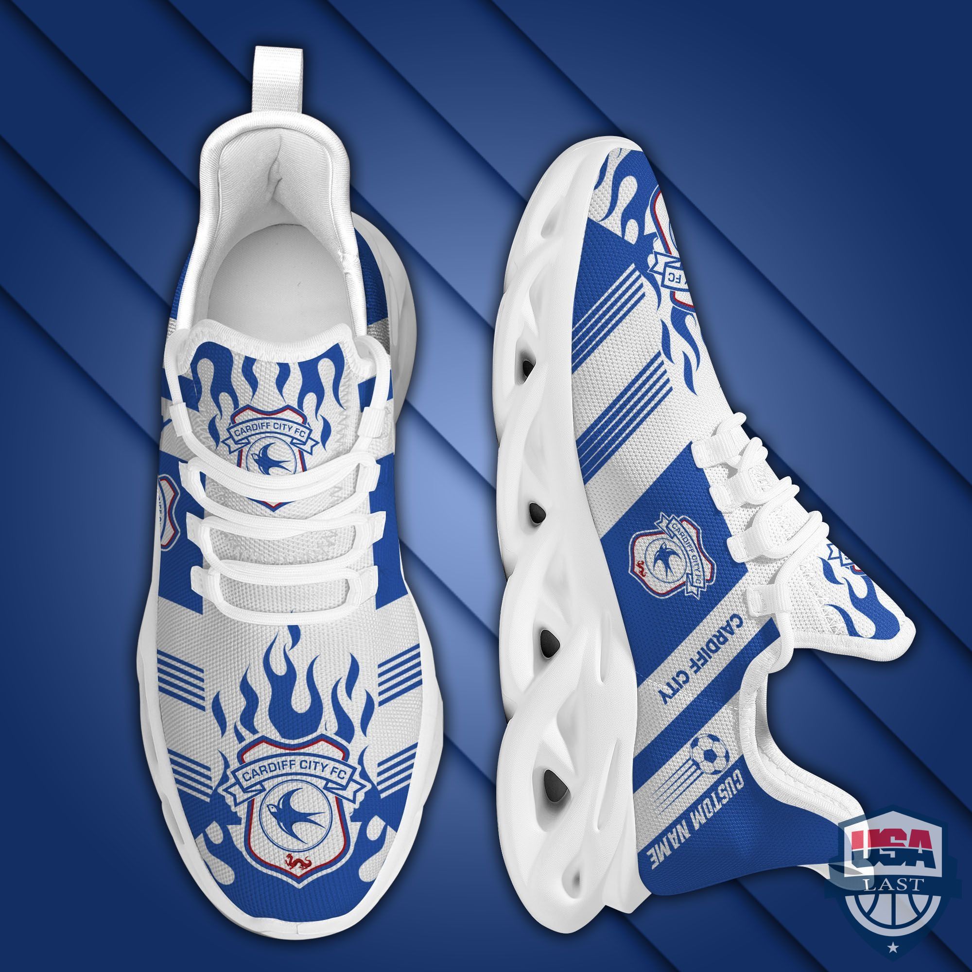 Ideafootwear Cardiff City Max Soul Shoes Sneakers For Men And Women